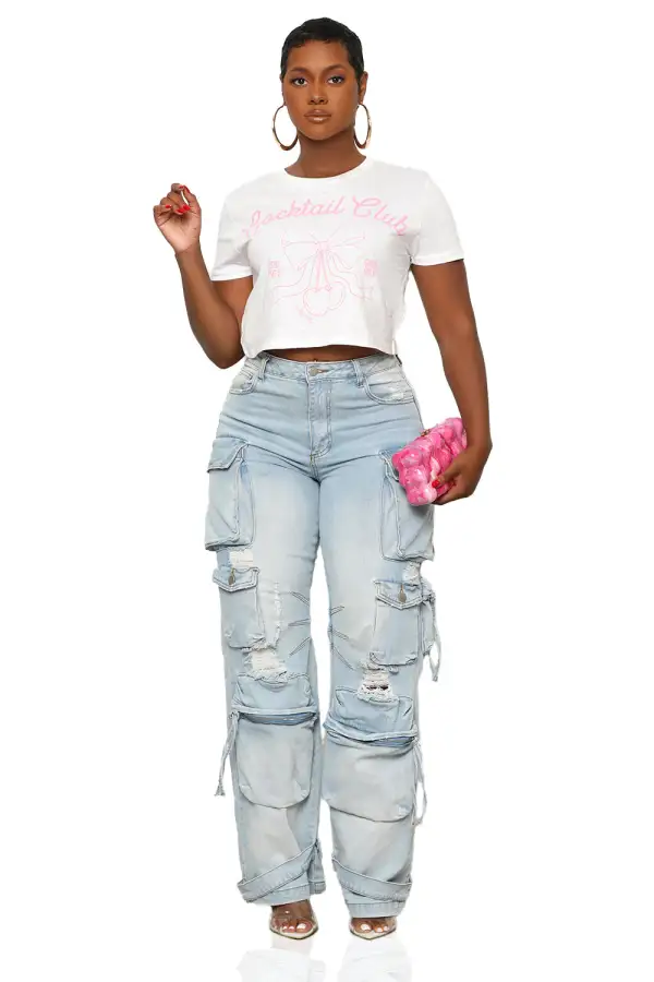Cocktail Club Crop T-shirt