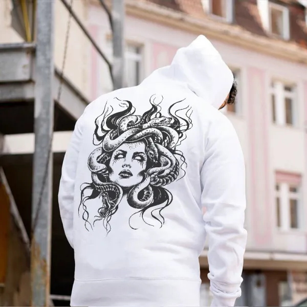 Medusa The Banshee Printed All-match Classic Hoodie