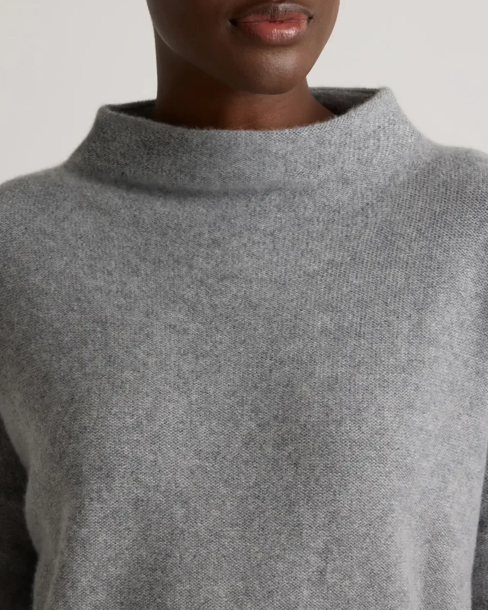 Funnel Neck Mongolian Cashmere Sweater