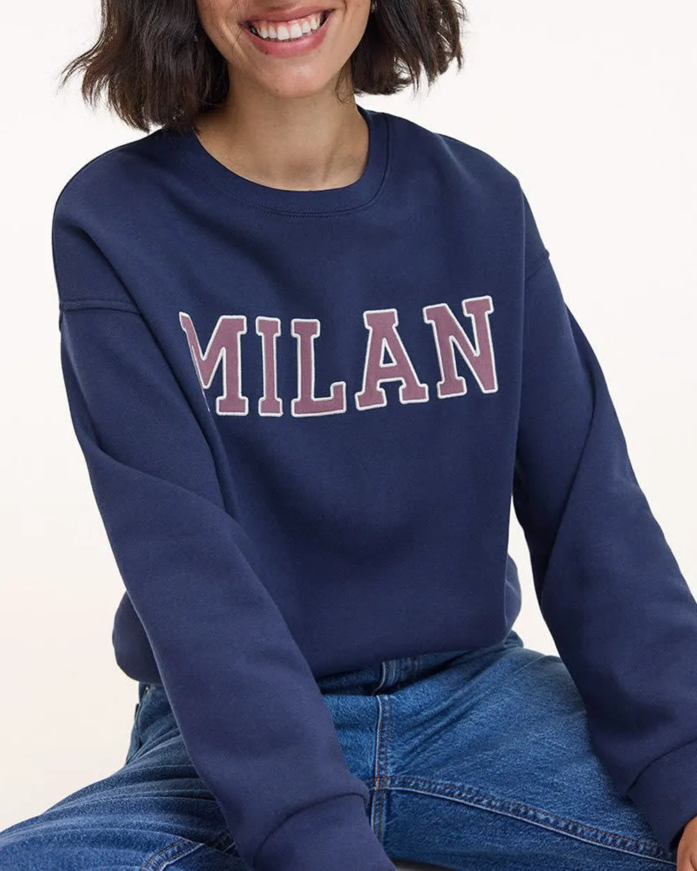 Long-Sleeve Crew-Neck Fleece Sweatshirt