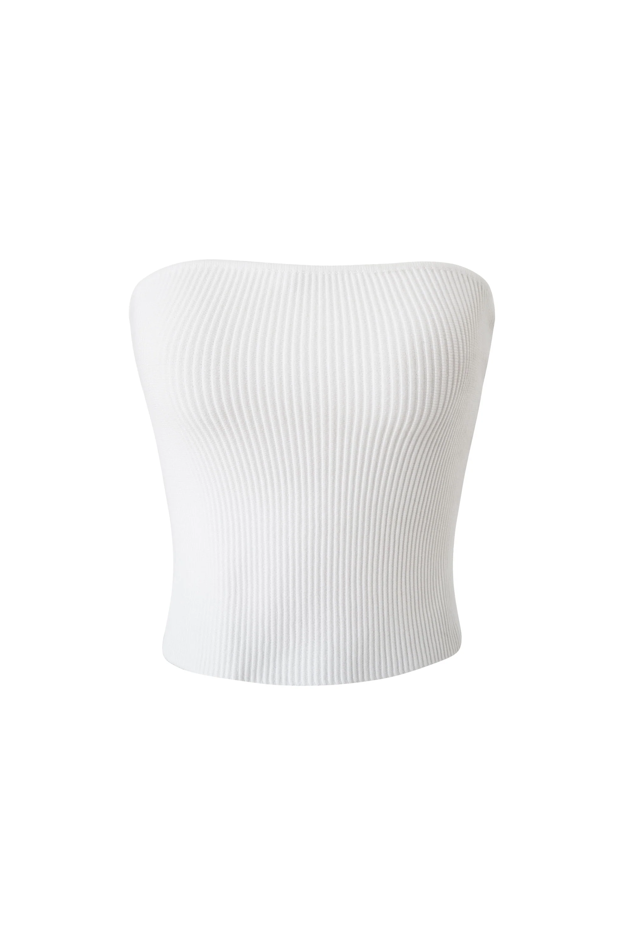 White Side Slit Tube Top