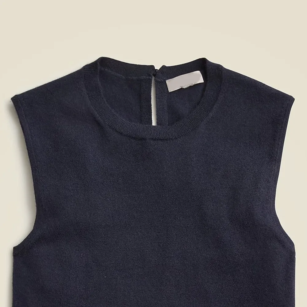 cashmere-blend cropped sweater shell