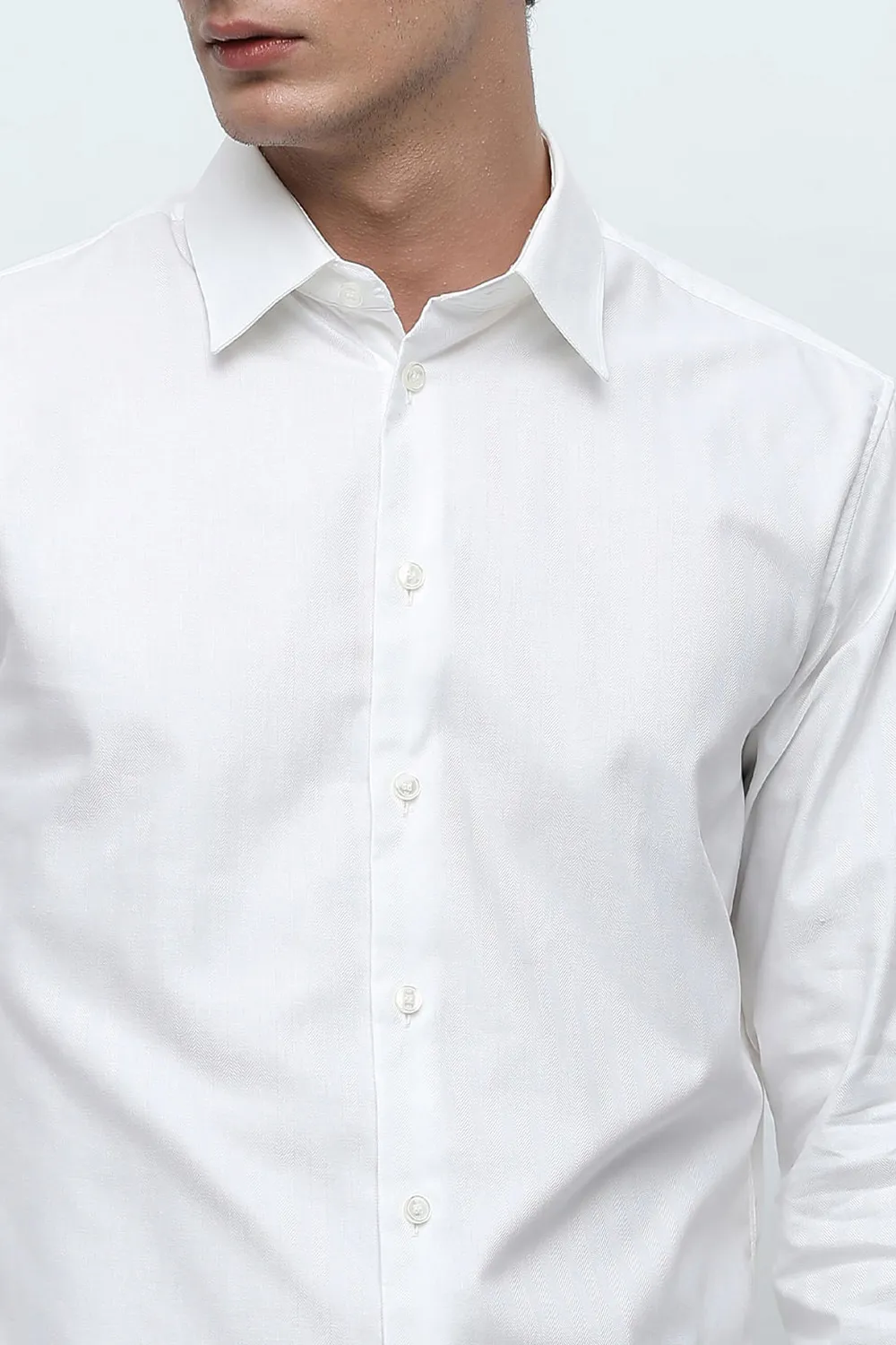 White Formal Full Sleeves Shirt