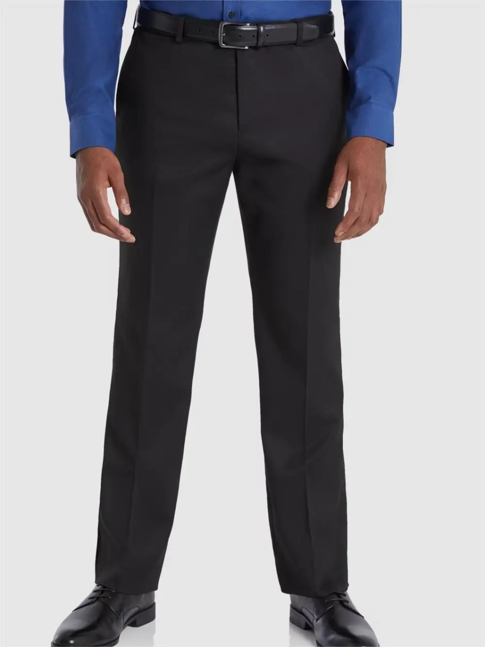 BLACK VITORI TEXTURED STRETCH DRESS PANT