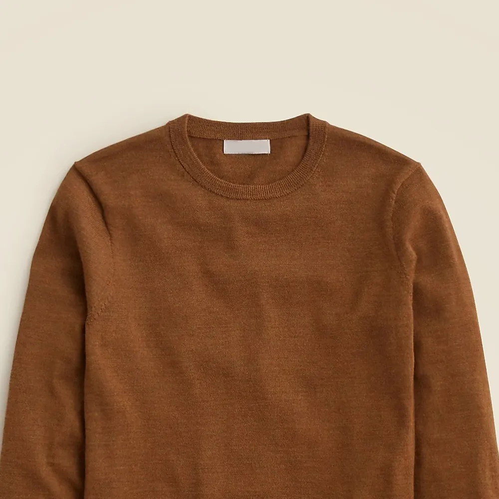 Ribbed cashmere cropped crewneck sweater