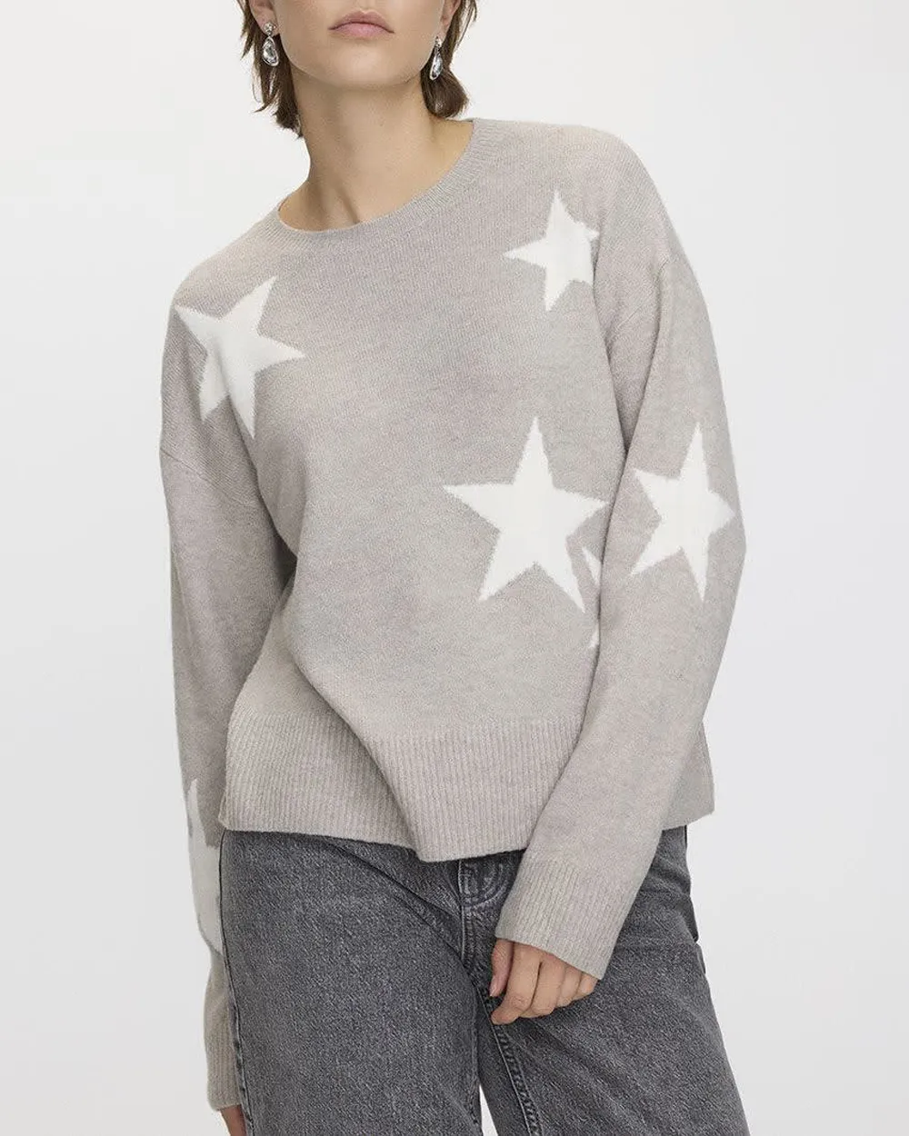 Long-Sleeve Crew-Neck PlushSoft Loose Pullover