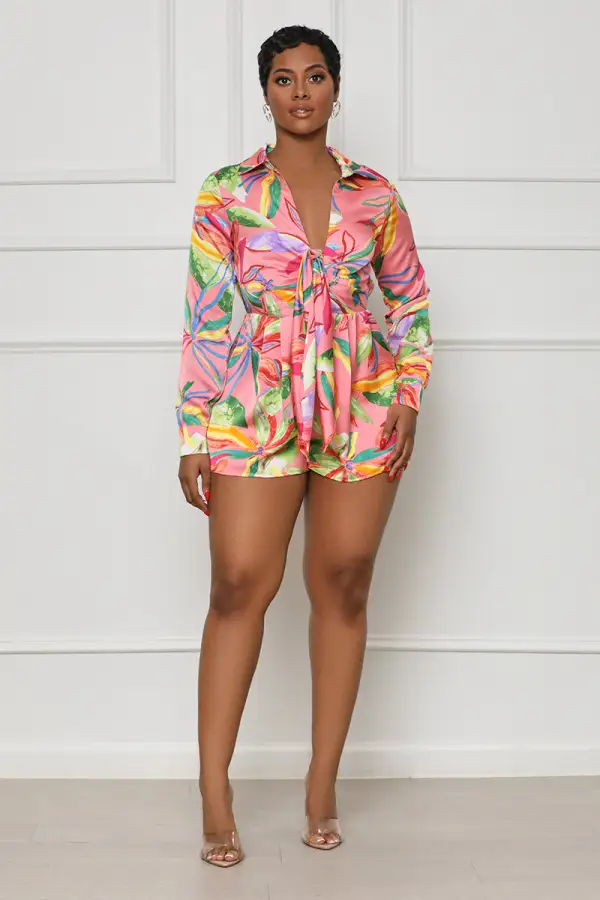 Spring Fling Romper (Pink Multi)