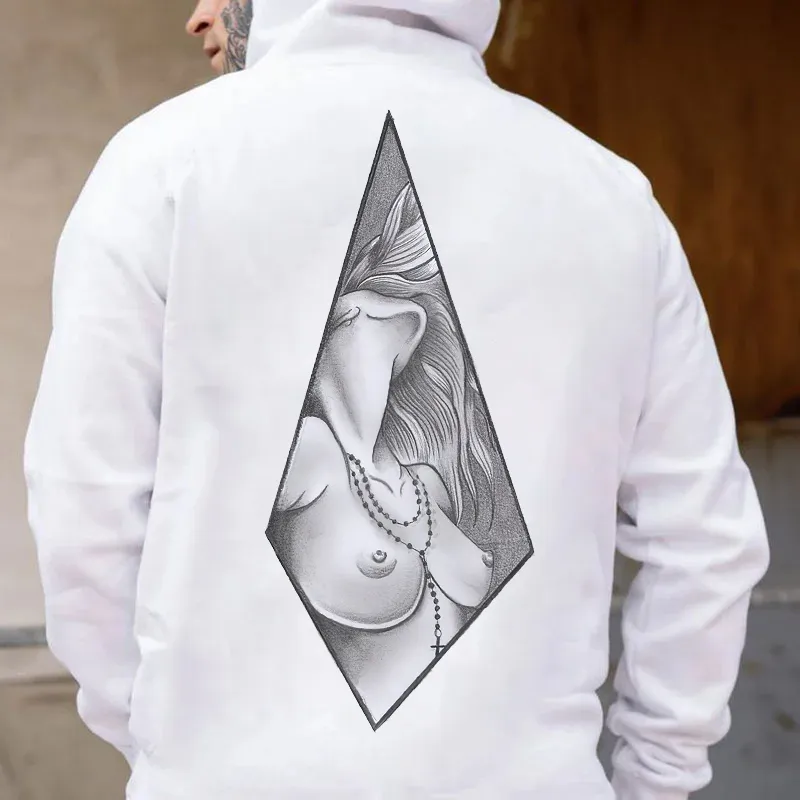 Sexy Breasts Exposed Printed Men's Hoodie