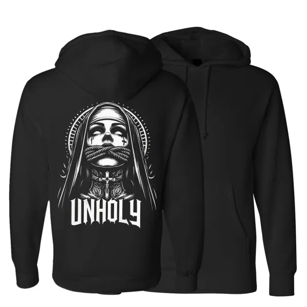 Unholy Nun Printed Men's Hoodie