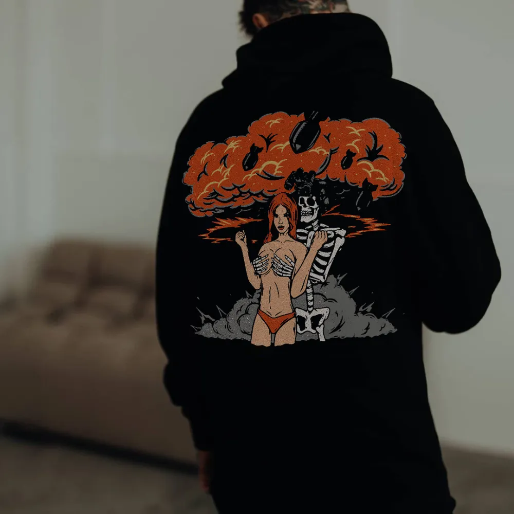 Beauty Printed Men's Casual Hoodie