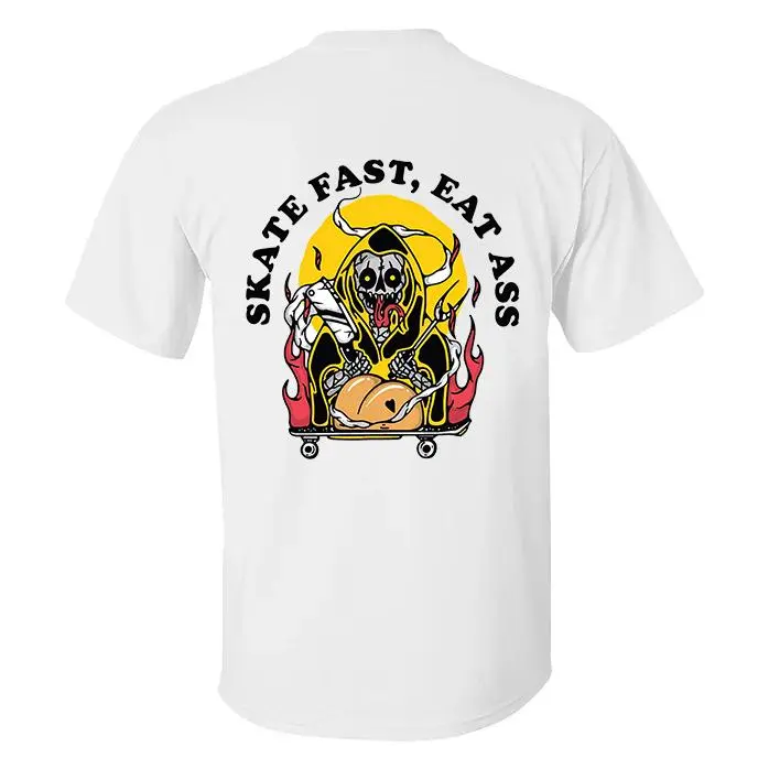 Skate Fast Eat Ass Printed Men's T-shirt