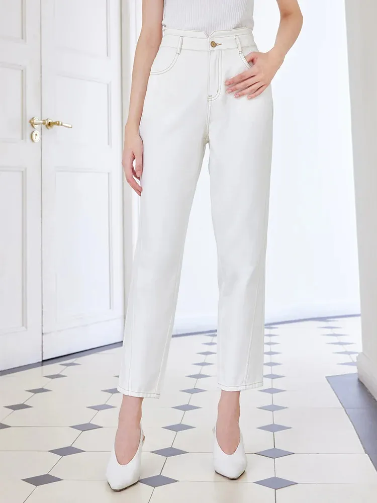 White Ankle Length Jeans