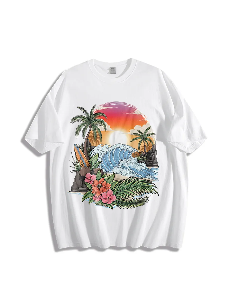 Hawaii Beach Pattern T-Shirt