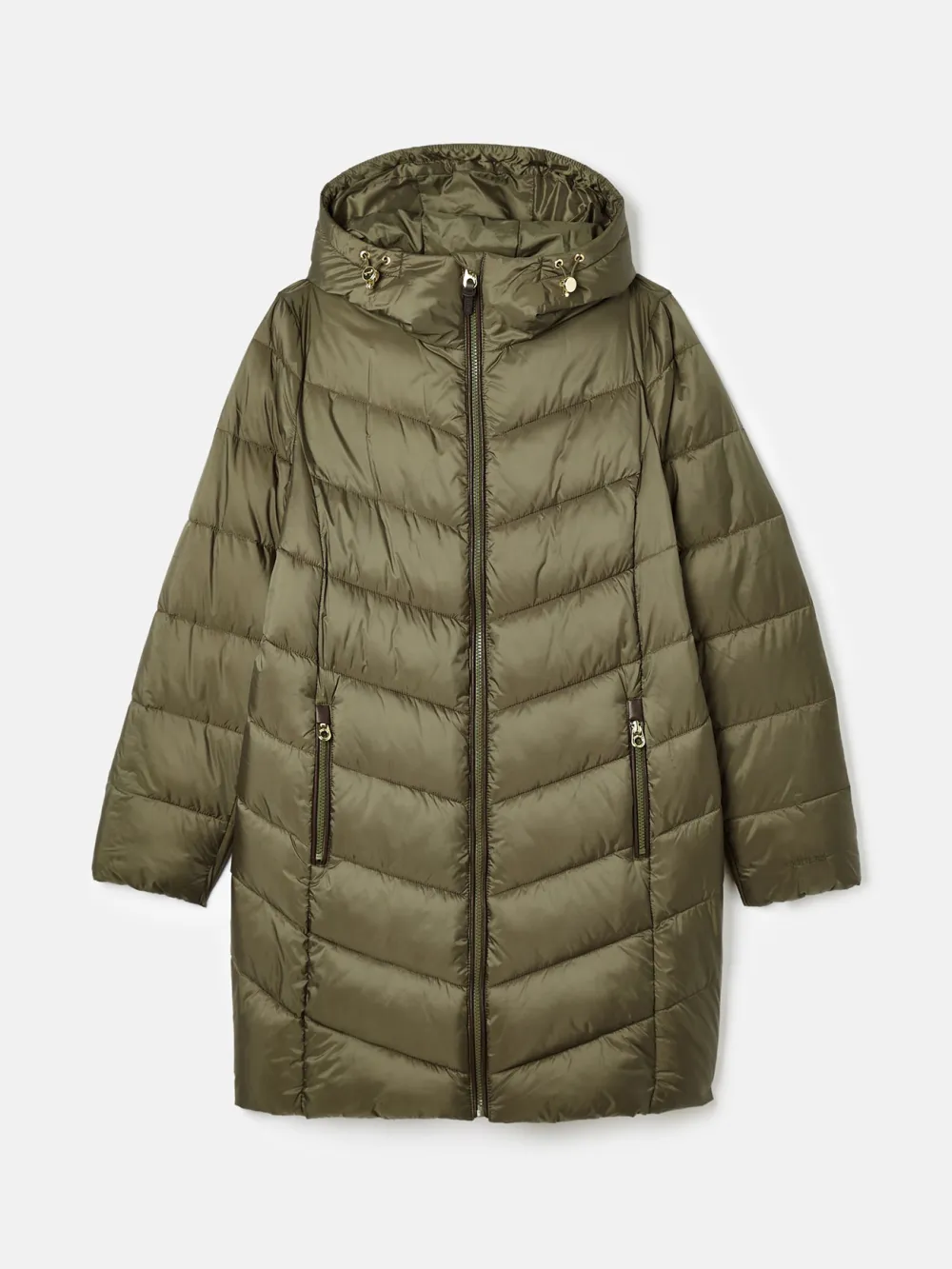 Mid Length Moorsdale Green Showerproof Padded Coat