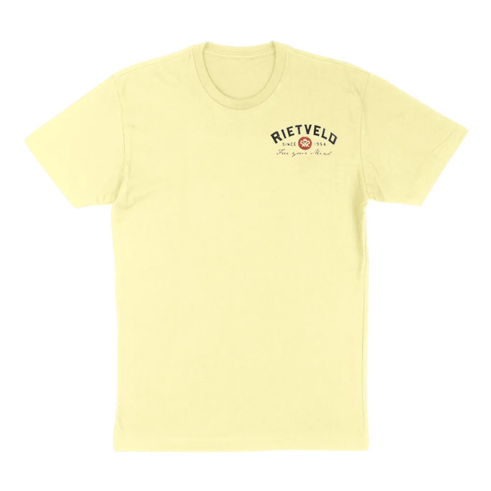 Rietveld Nouwave Classic T-Shirt, Pure Cotton Pattern Printed Short-Sleeved Top