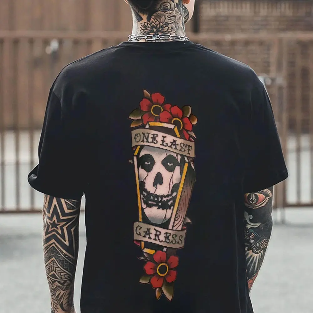 One Last Caress Skull Printed Men's T-shirt