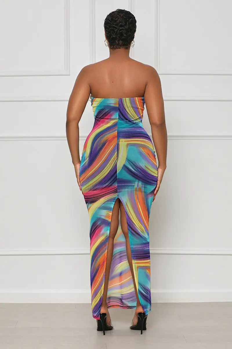 Living In Color Maxi Dress (Purple Multi)- FINAL SALE