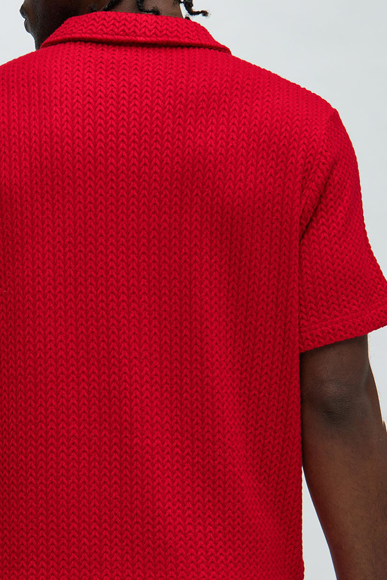 Catanina Textured Polo - Red