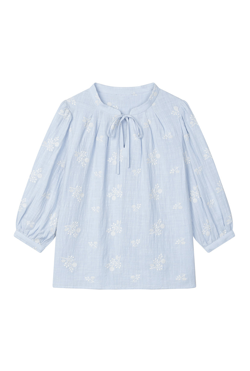 Estella Blouse - Pastel Blue