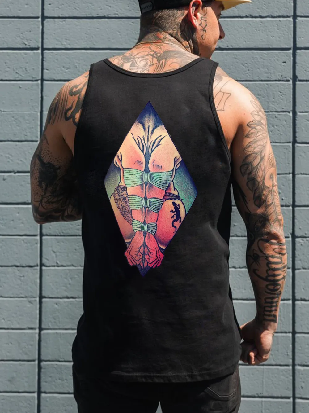Bondage Nude Print Men's Vest