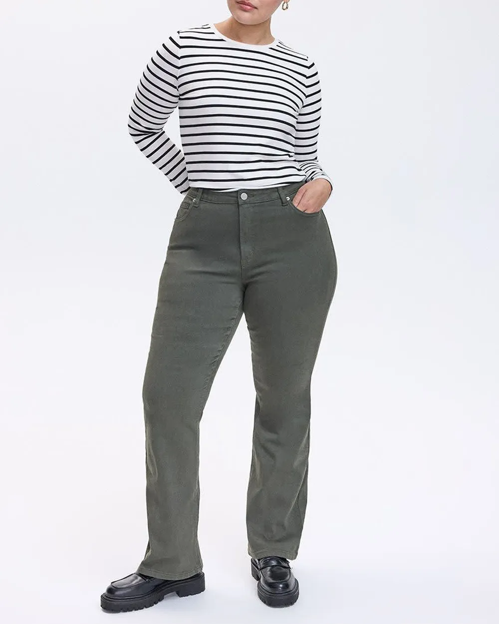 Boot-Leg Mid-Rise Jean