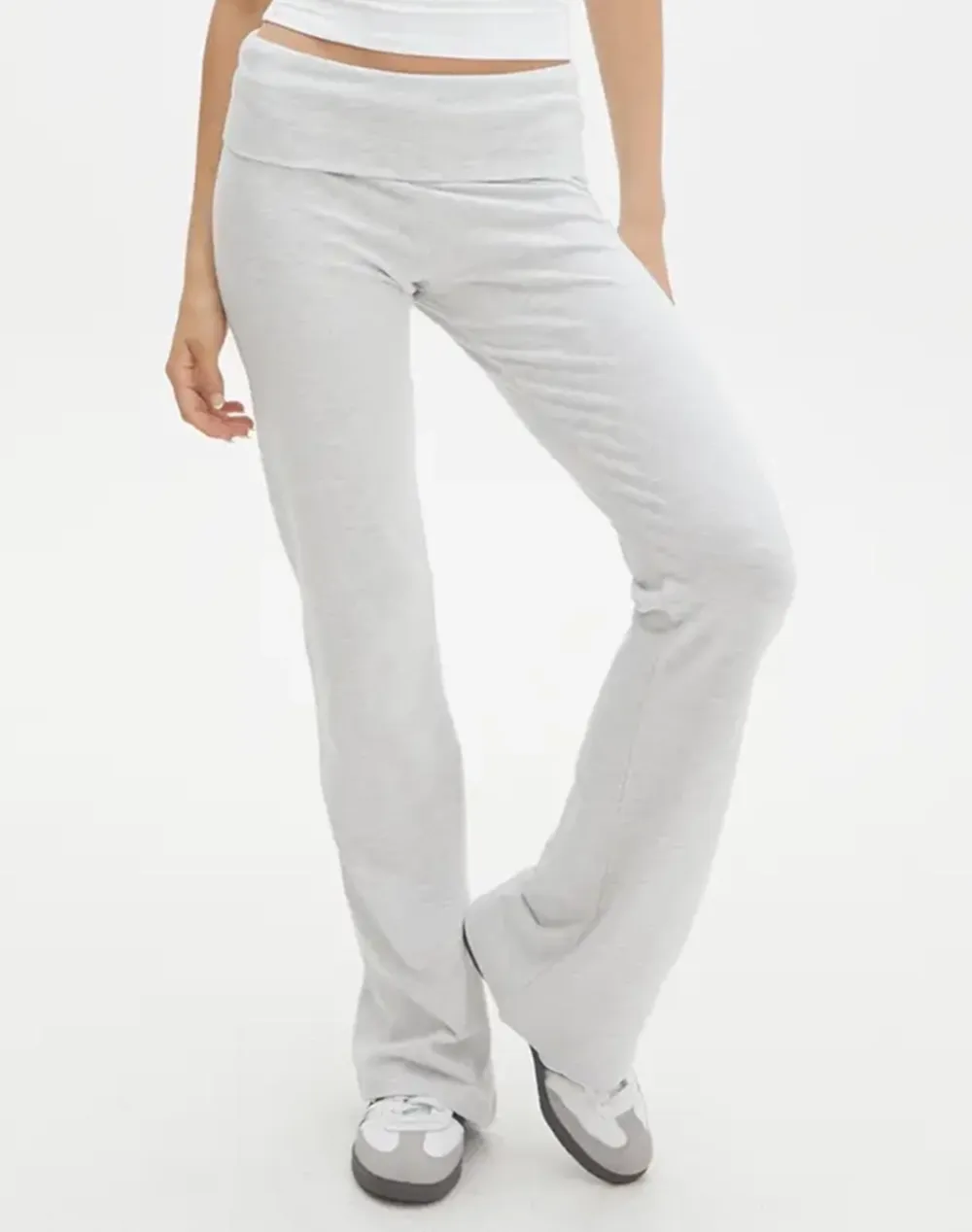 Cotton Foldover Flare Pant