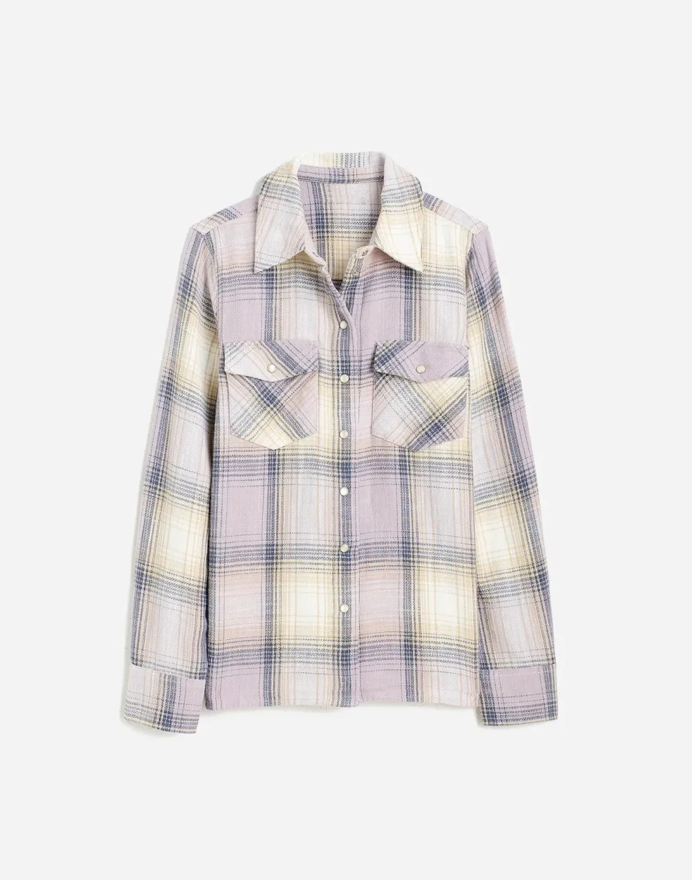 Flannel Snap-Front Shirt in Plaid