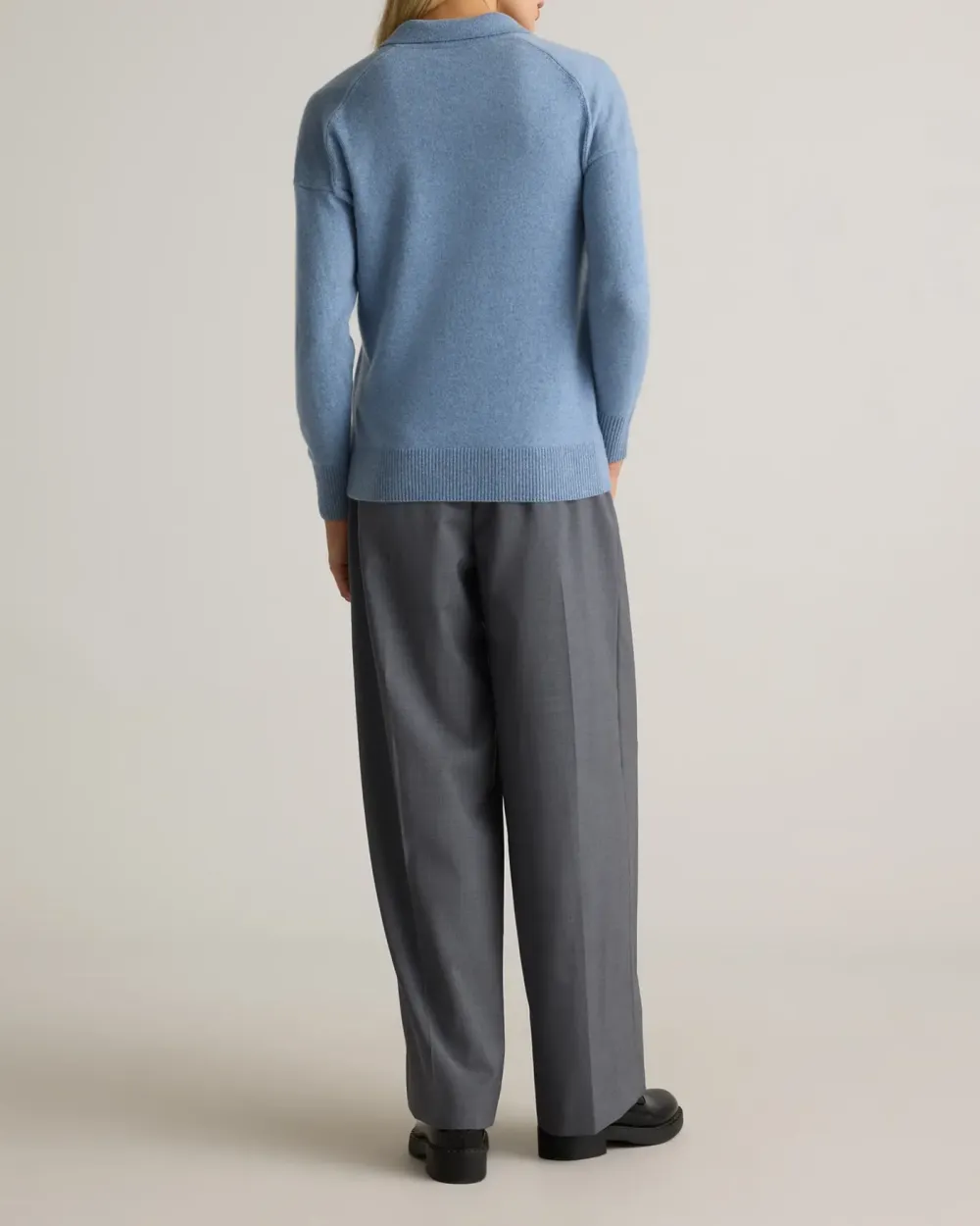 Mongolian Cashmere Polo Sweater