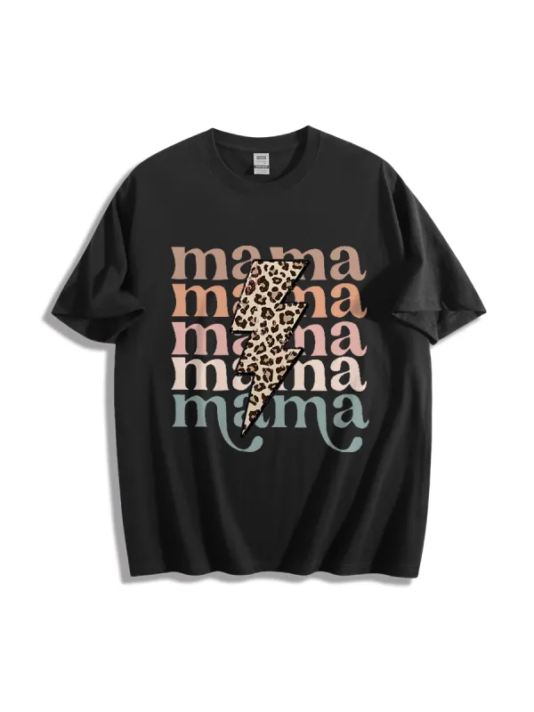 Mama Lightning Bolt Graphic Tee