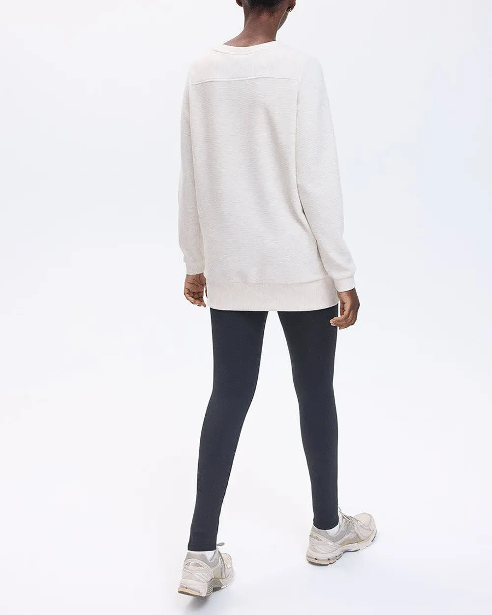 Long-Sleeve Crew-Neck Ottoman-Knit Tunic