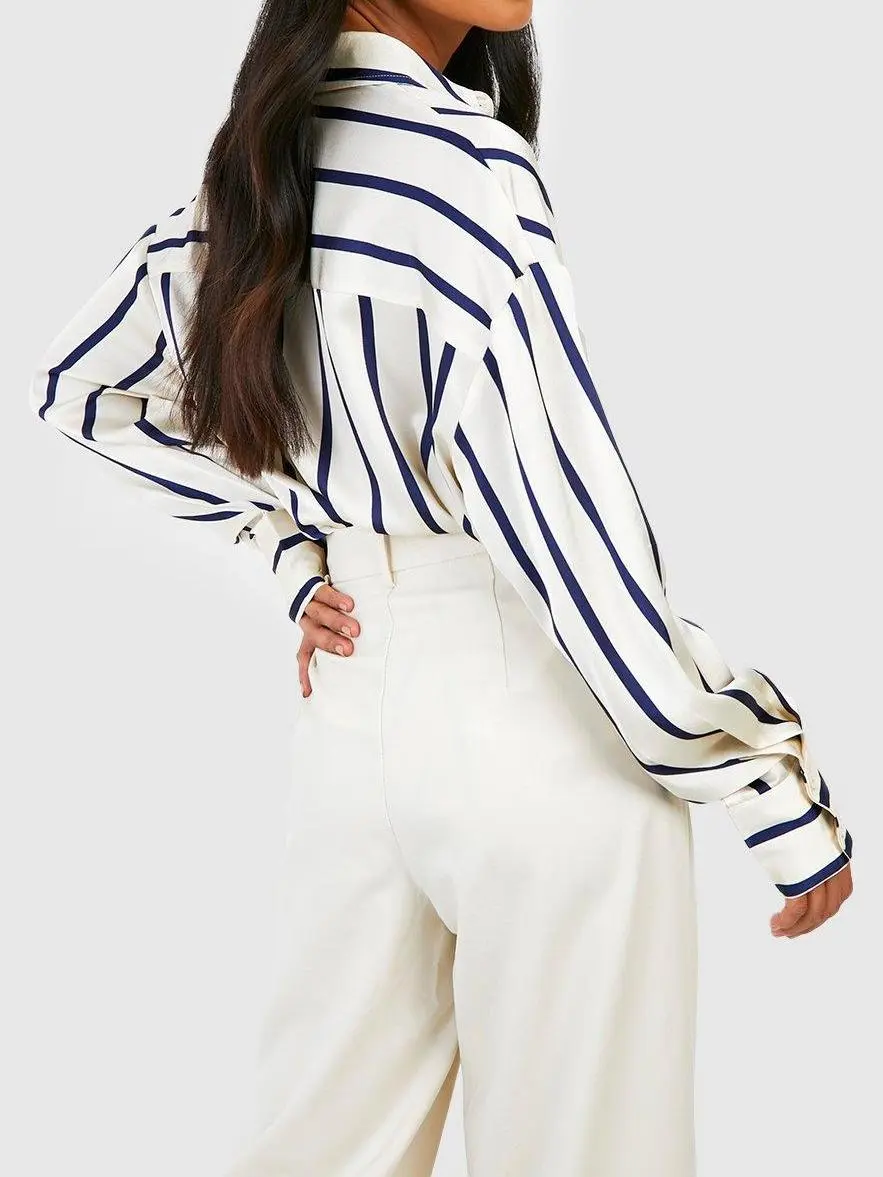 FINE STRIPE SATIN SHIRT