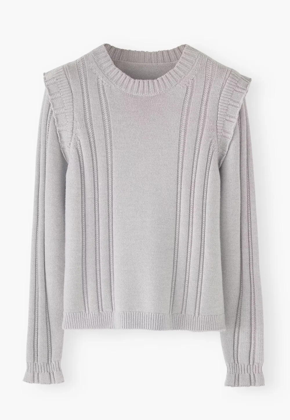 Rib-stitch sweater
Wool & organic cotton