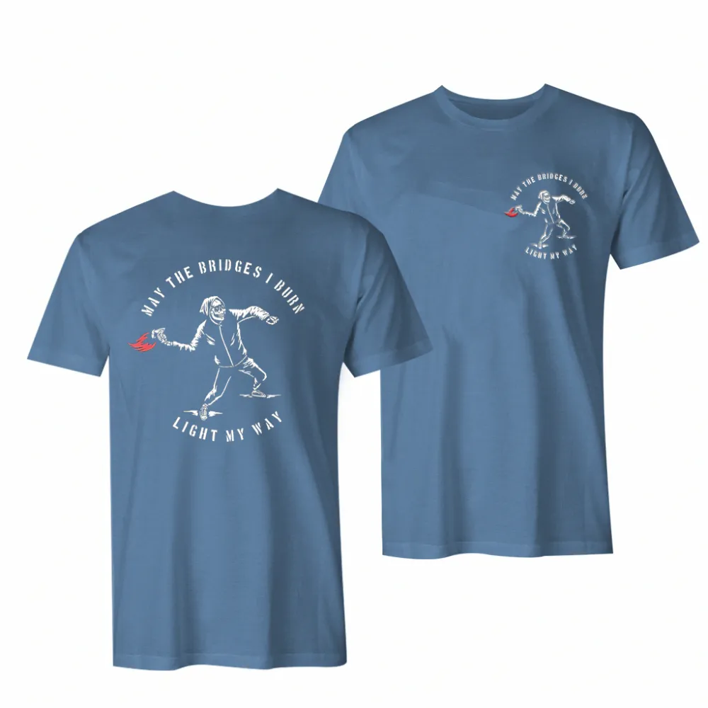 May The Bridges Skull Printed T-Shirt