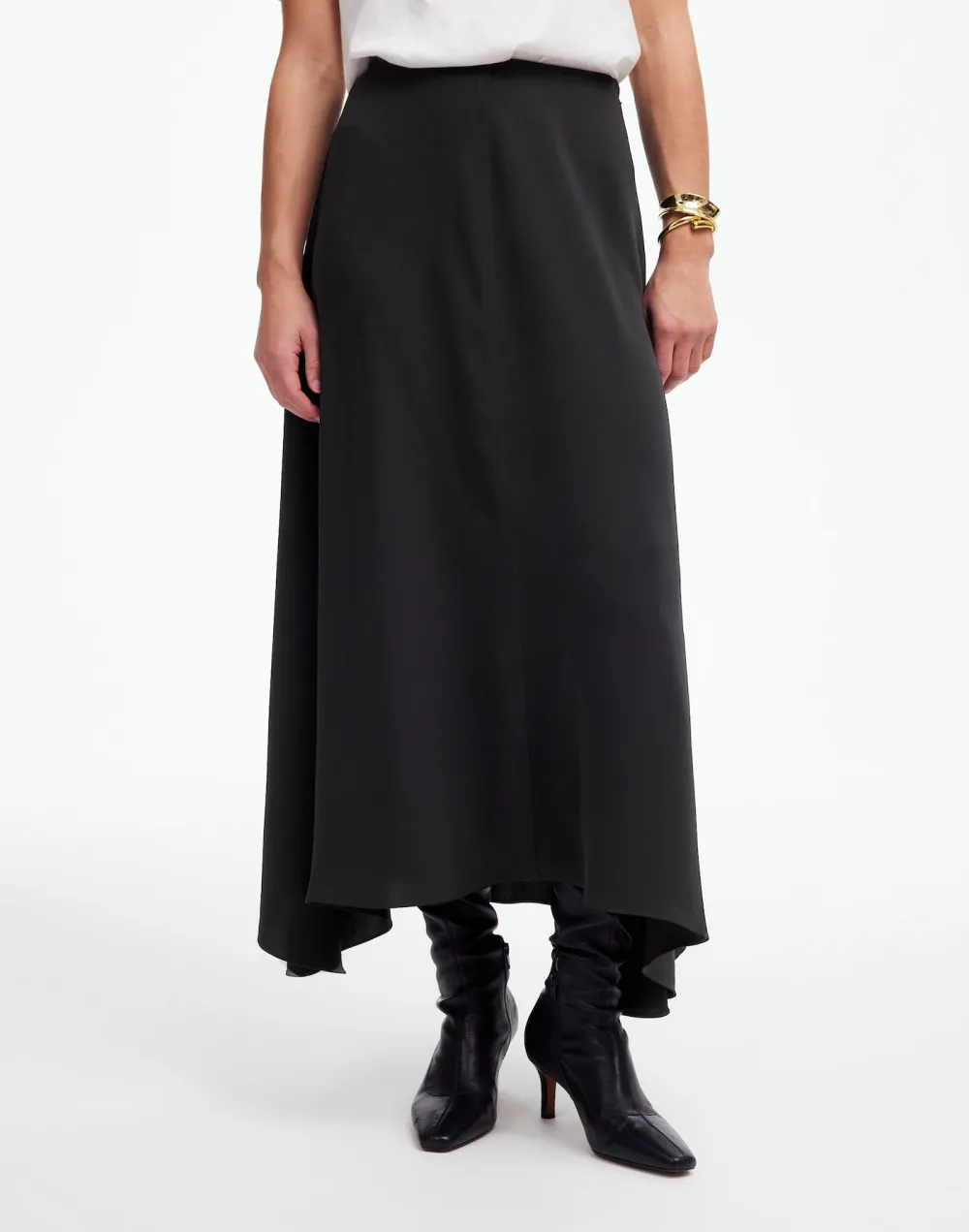 Asymmetric Midi Skirt