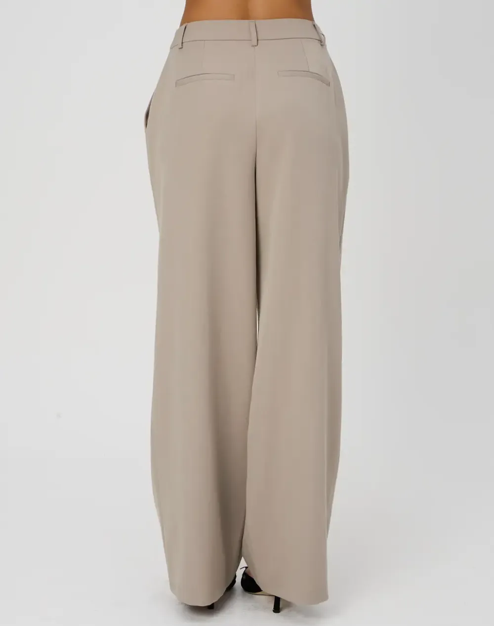 High Rise Wide Leg Tailored Pant