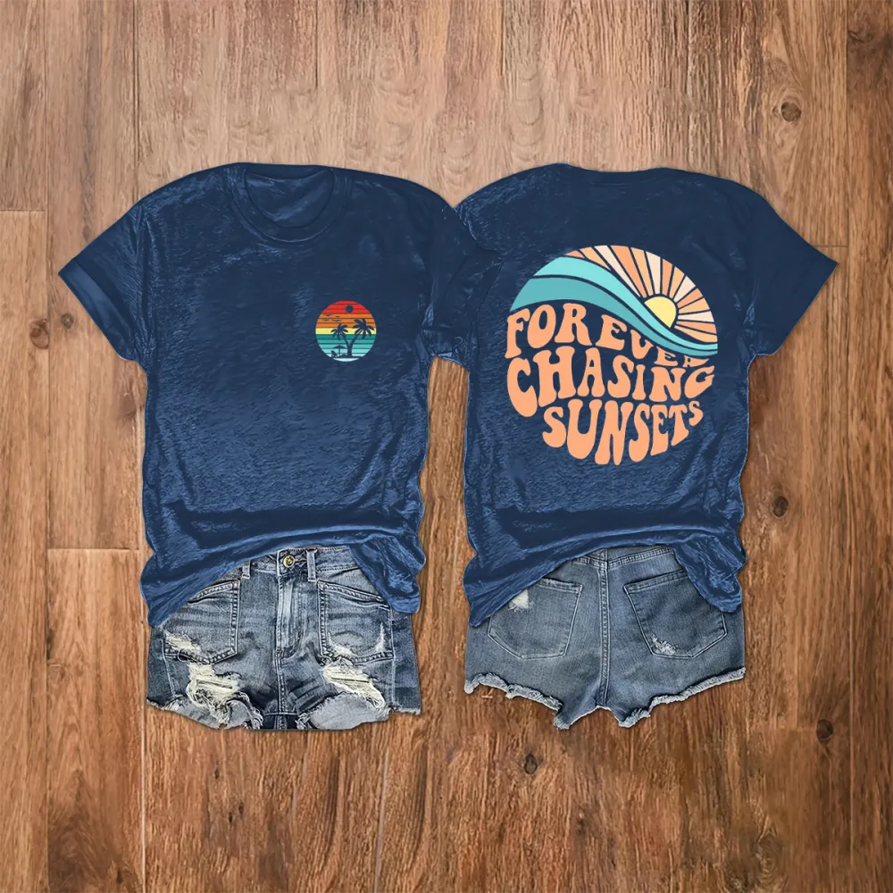 Sunset Beach Nature Travel T-Shirt