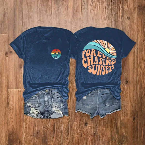 Sunset Beach Nature Travel T-Shirt