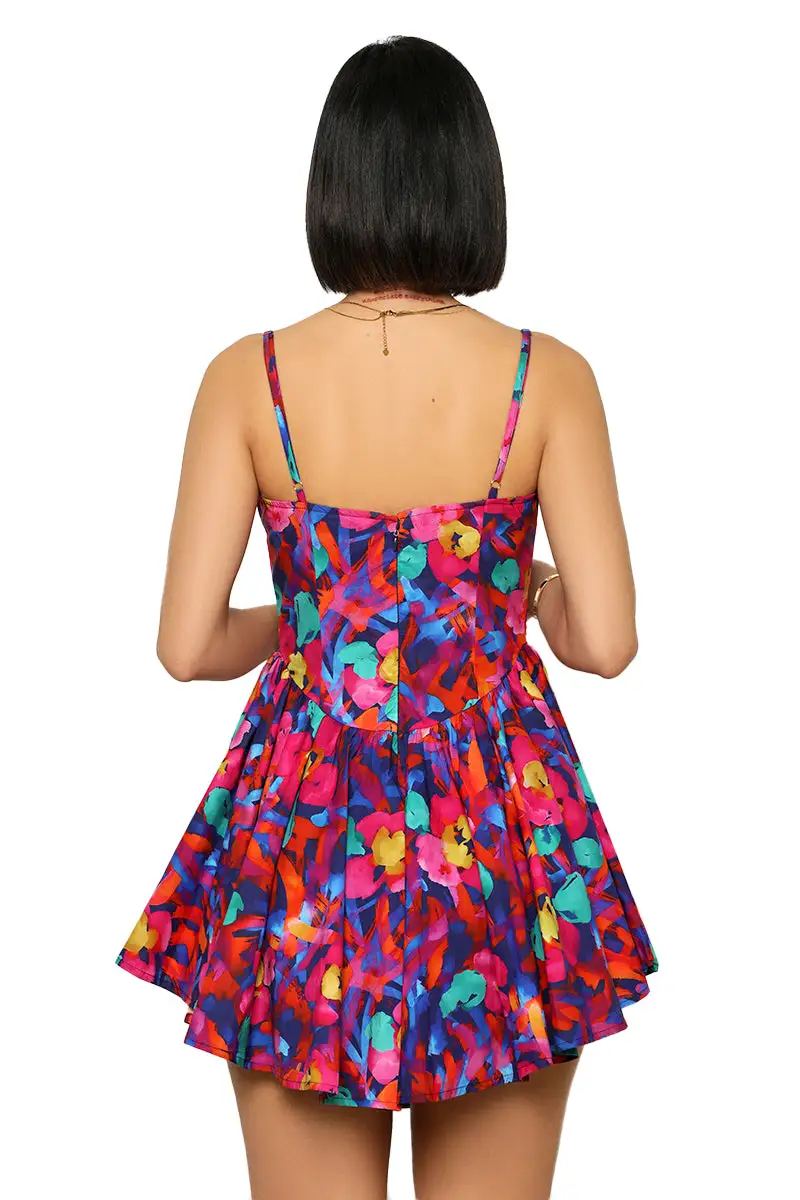 Life Of The Party Baby Doll Dress (Pink Multi)-FINAL SALE