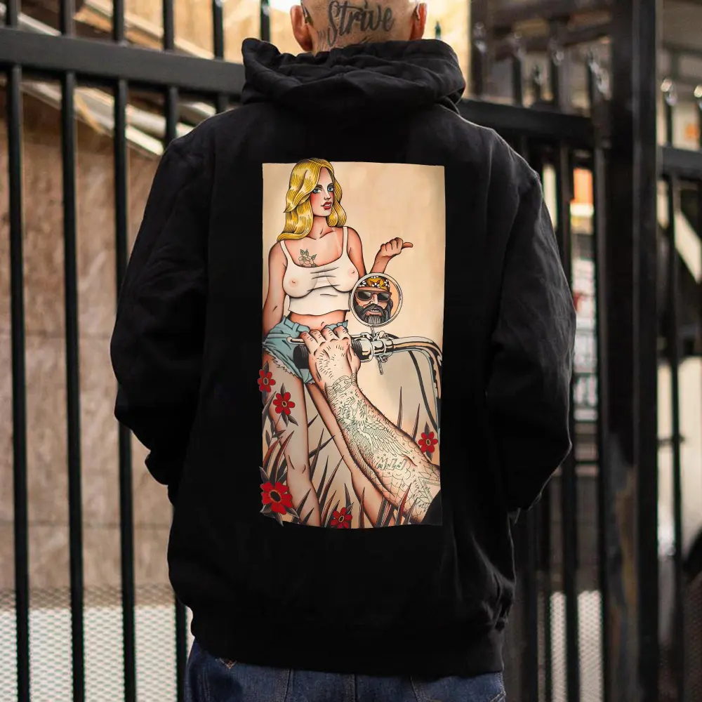 Fun Riding Printed Men's Hoodie