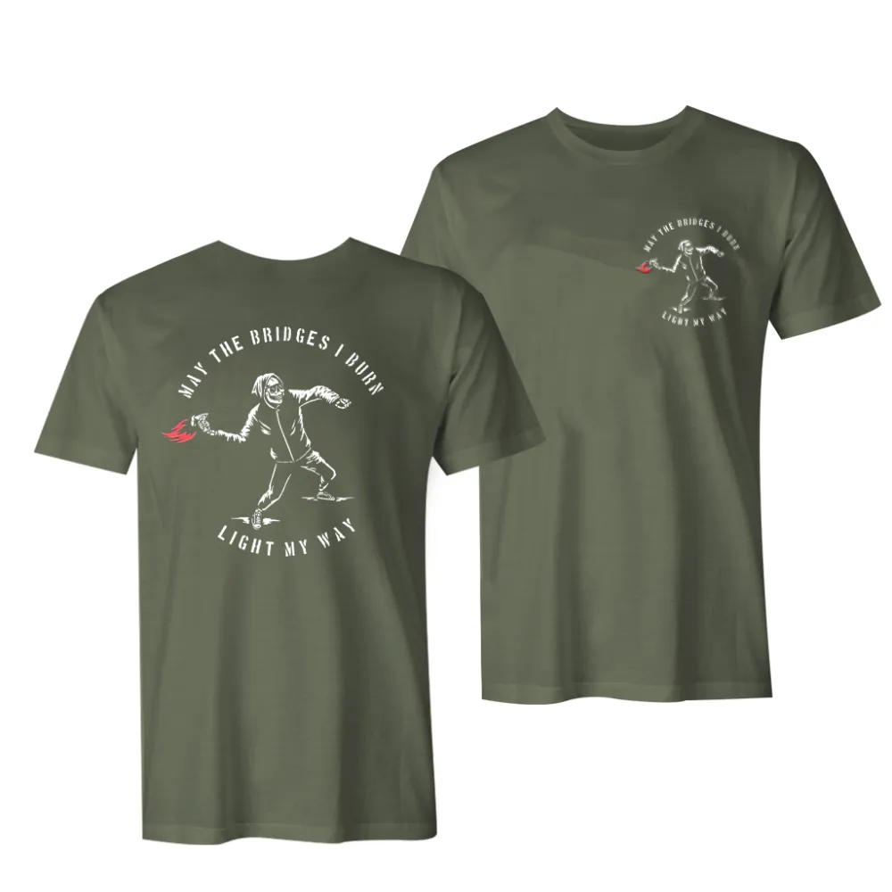 May The Bridges Skull Printed T-Shirt