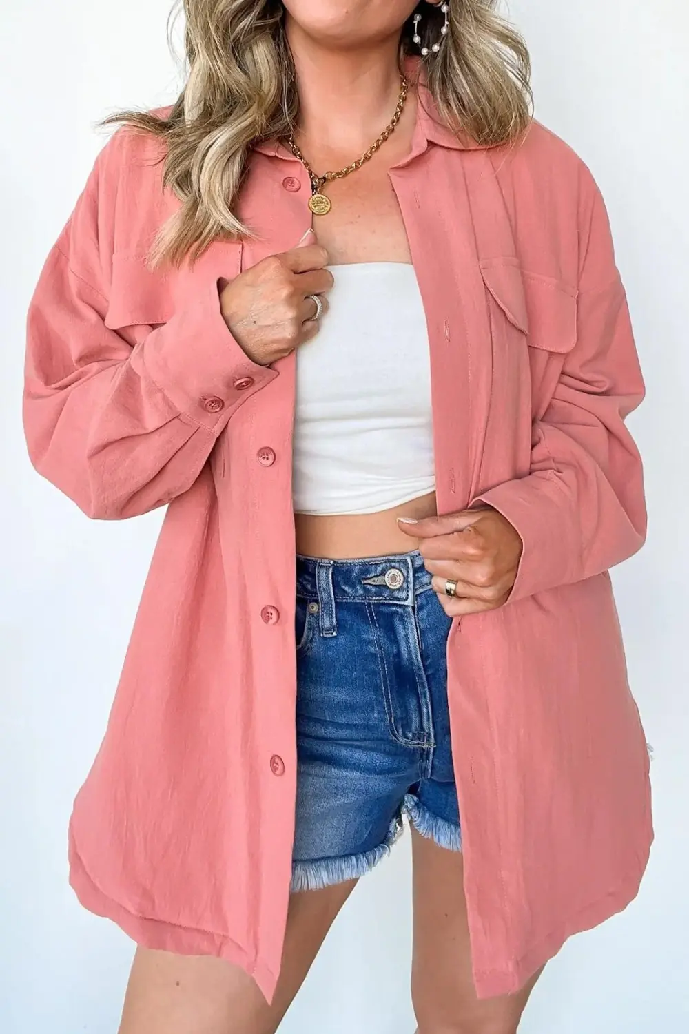 Oversized Button Down Shacket