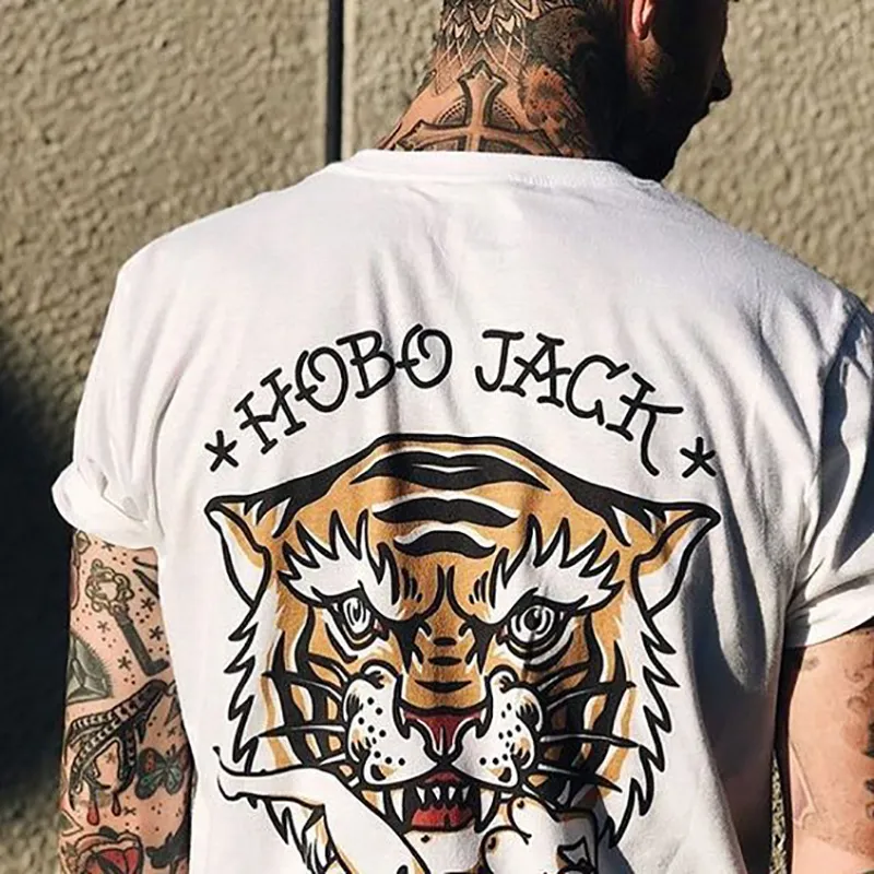 Hobo Jack tiger animal print T-shirt