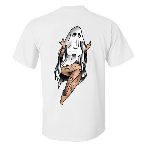 Naughty Sexy Naked Lady Ghost Printed Men's T-shirt