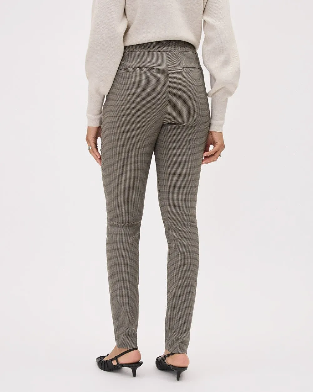 Houndstooth Twill Long City Legging Pant