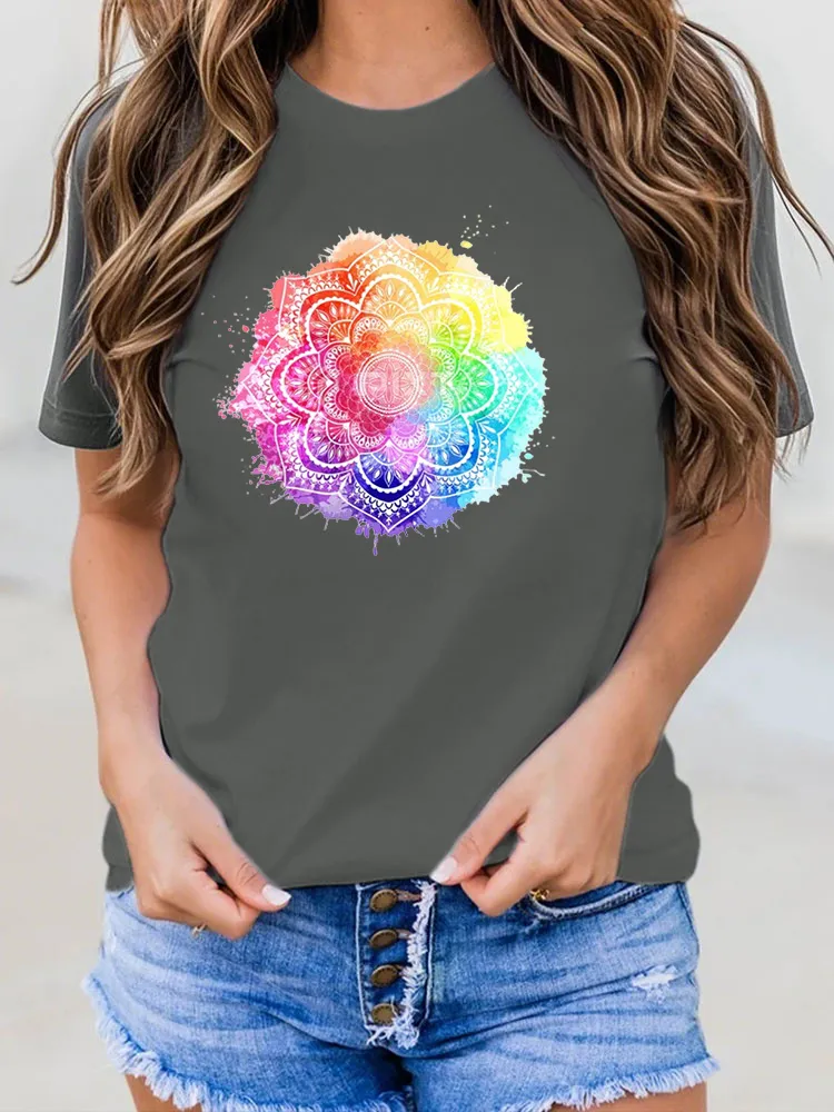 Pride Shirt | Gay Pride Rainbow Watercolor Mandala Unisex T-Shirt