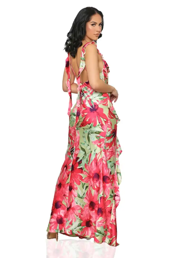 Spring Dreams Floral Maxi Dress (Pink Multi)- FINAL SALE