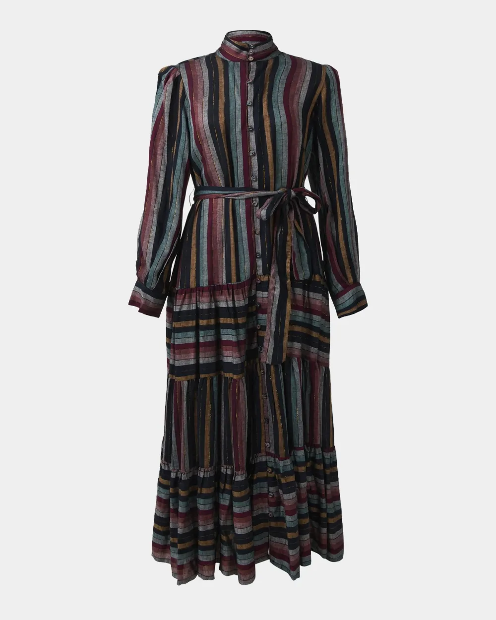 Linen Tiered Maxi Dress