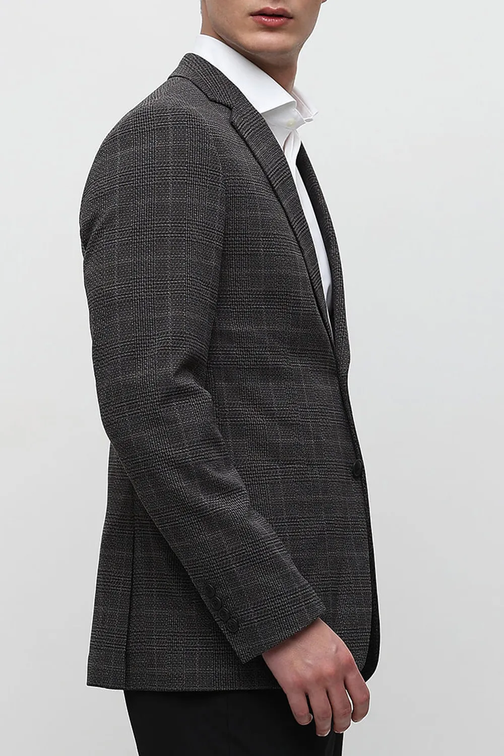 Brown Check Blazer