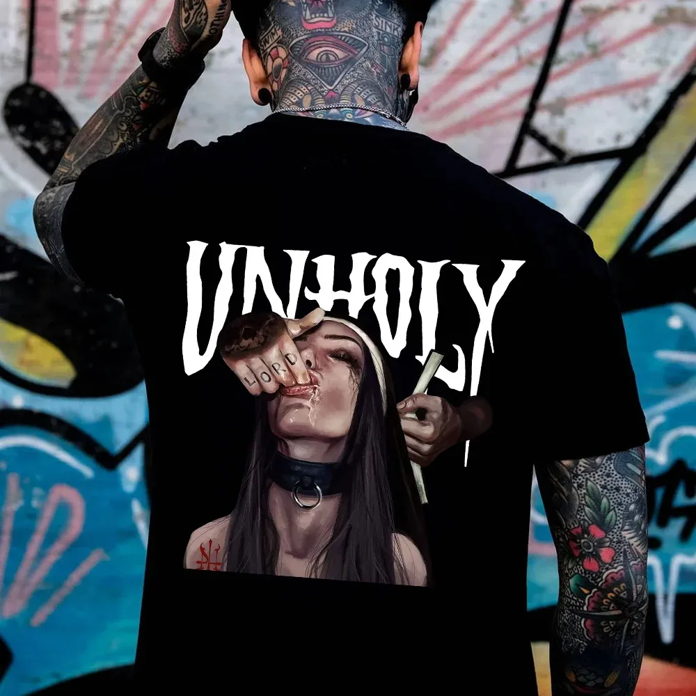 Unholy Nun Printed Men's T-shirt