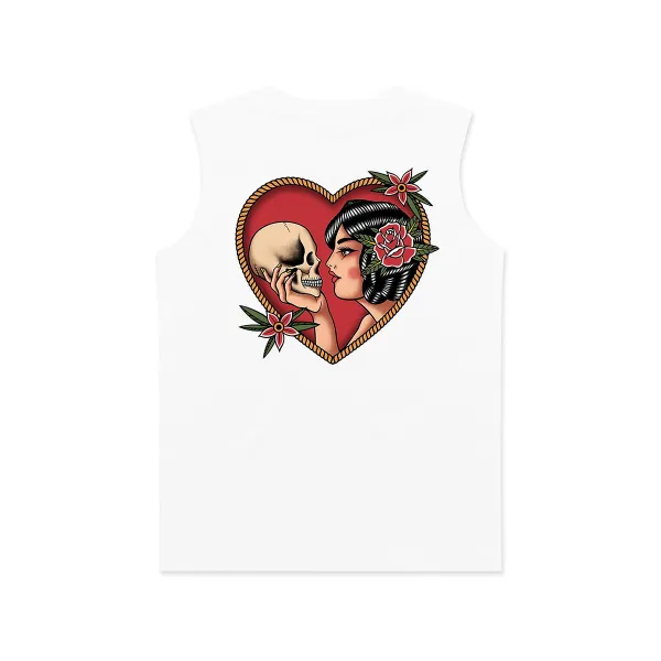Love Till Death Print Men's Vest